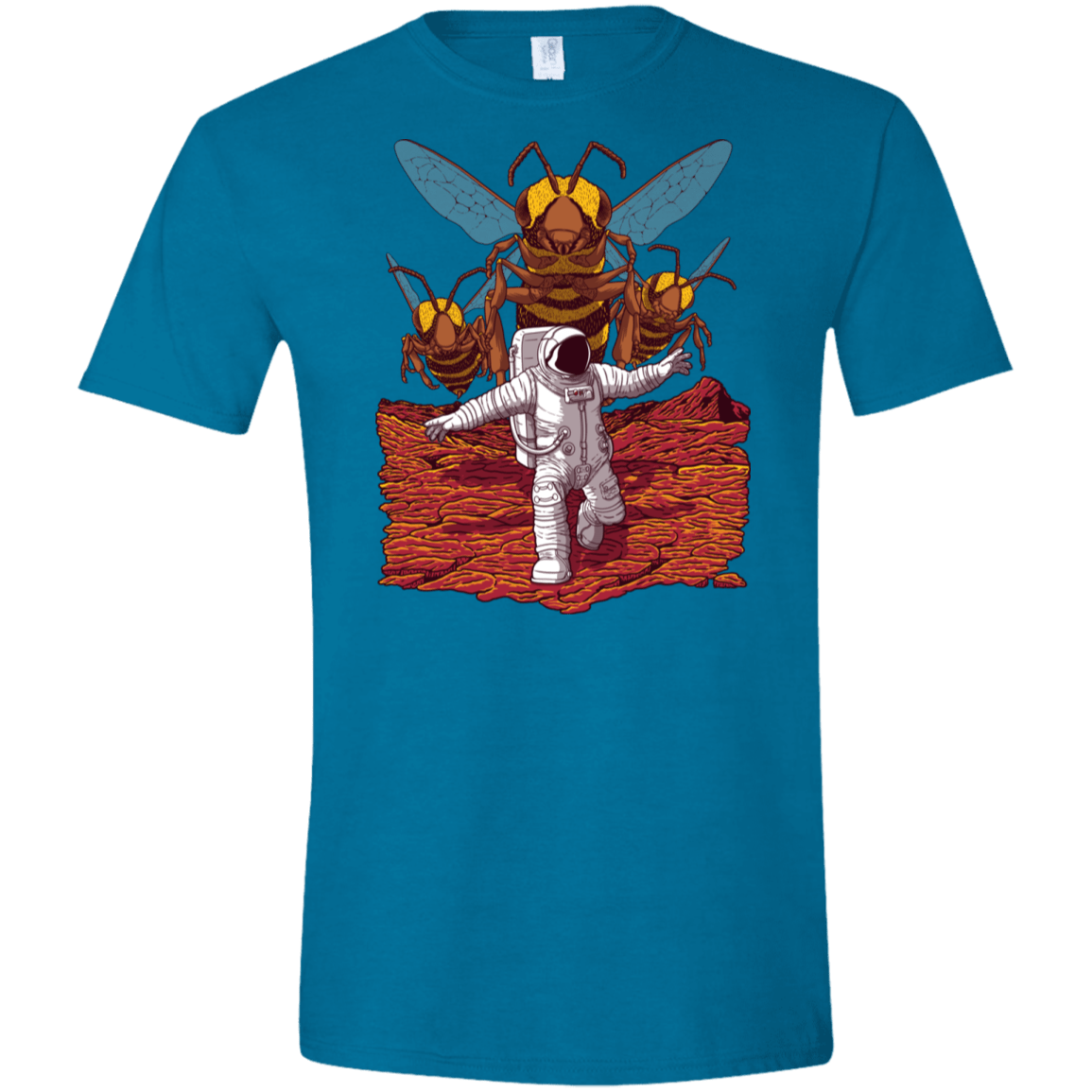 T-Shirts Antique Sapphire / S Killer Bees on Mars Men's Semi-Fitted Softstyle