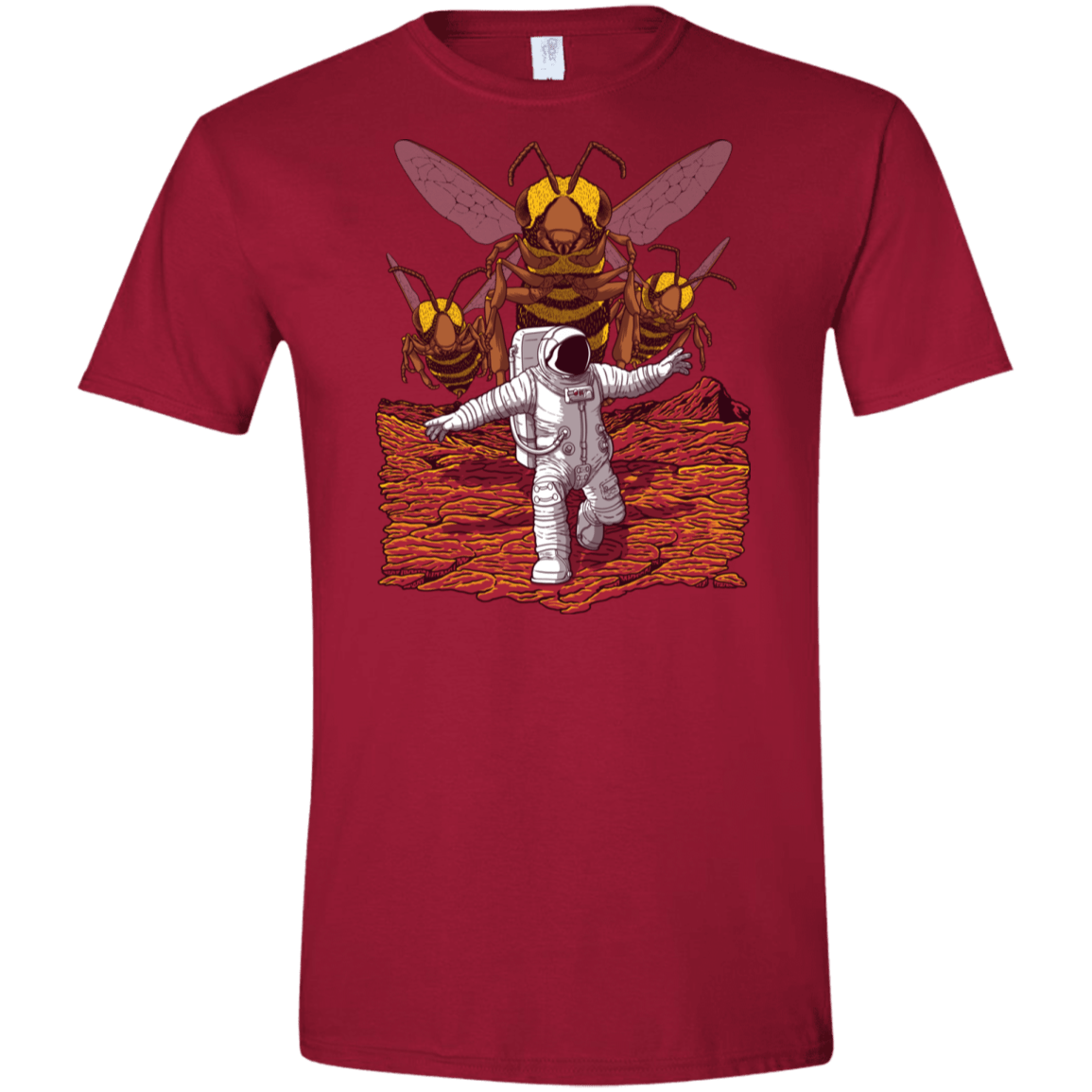 T-Shirts Cardinal Red / S Killer Bees on Mars Men's Semi-Fitted Softstyle