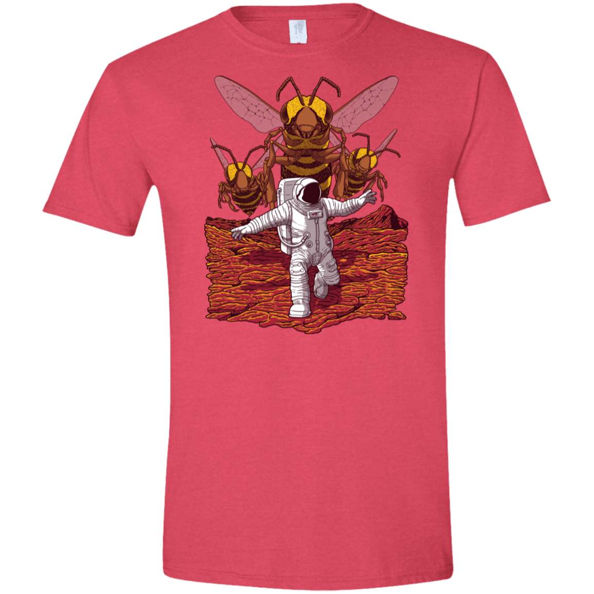 T-Shirts Heather Red / S Killer Bees on Mars Men's Semi-Fitted Softstyle