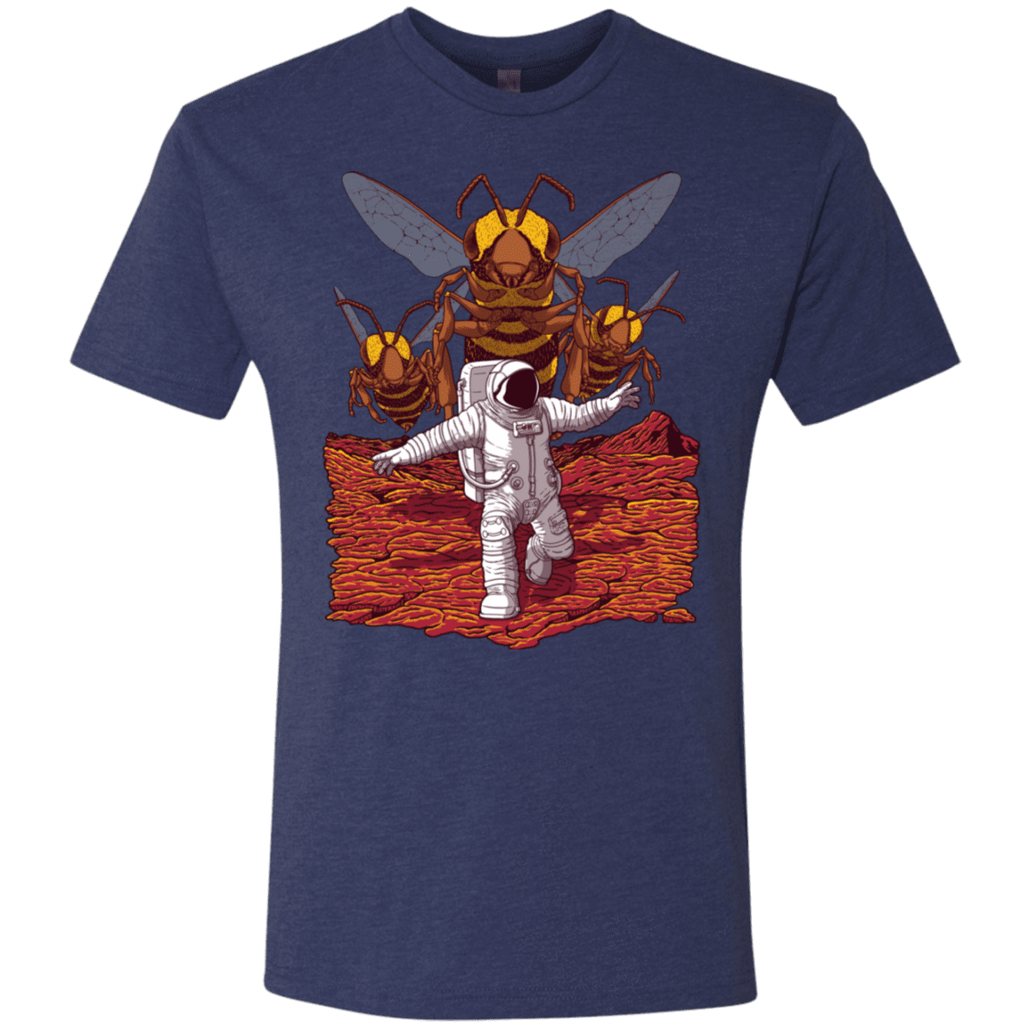 T-Shirts Vintage Navy / S Killer Bees on Mars Men's Triblend T-Shirt