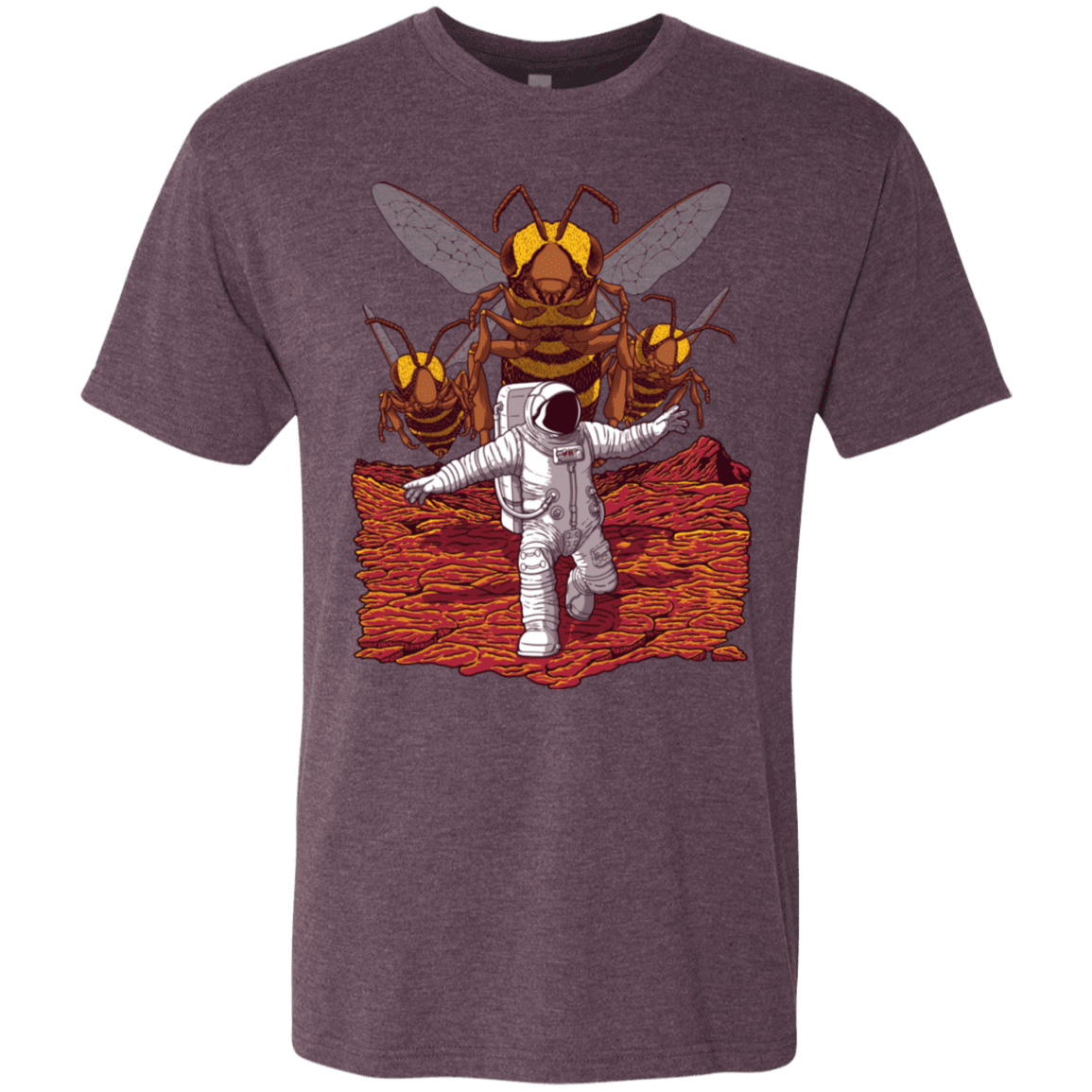 T-Shirts Vintage Purple / S Killer Bees on Mars Men's Triblend T-Shirt