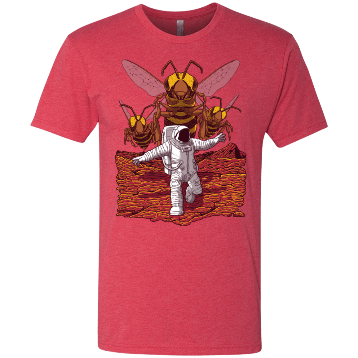 T-Shirts Vintage Red / S Killer Bees on Mars Men's Triblend T-Shirt