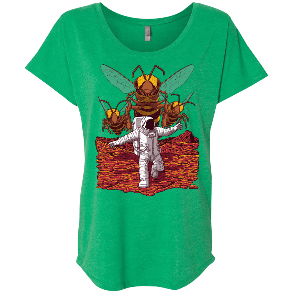 T-Shirts Envy / X-Small Killer Bees on Mars Triblend Dolman Sleeve