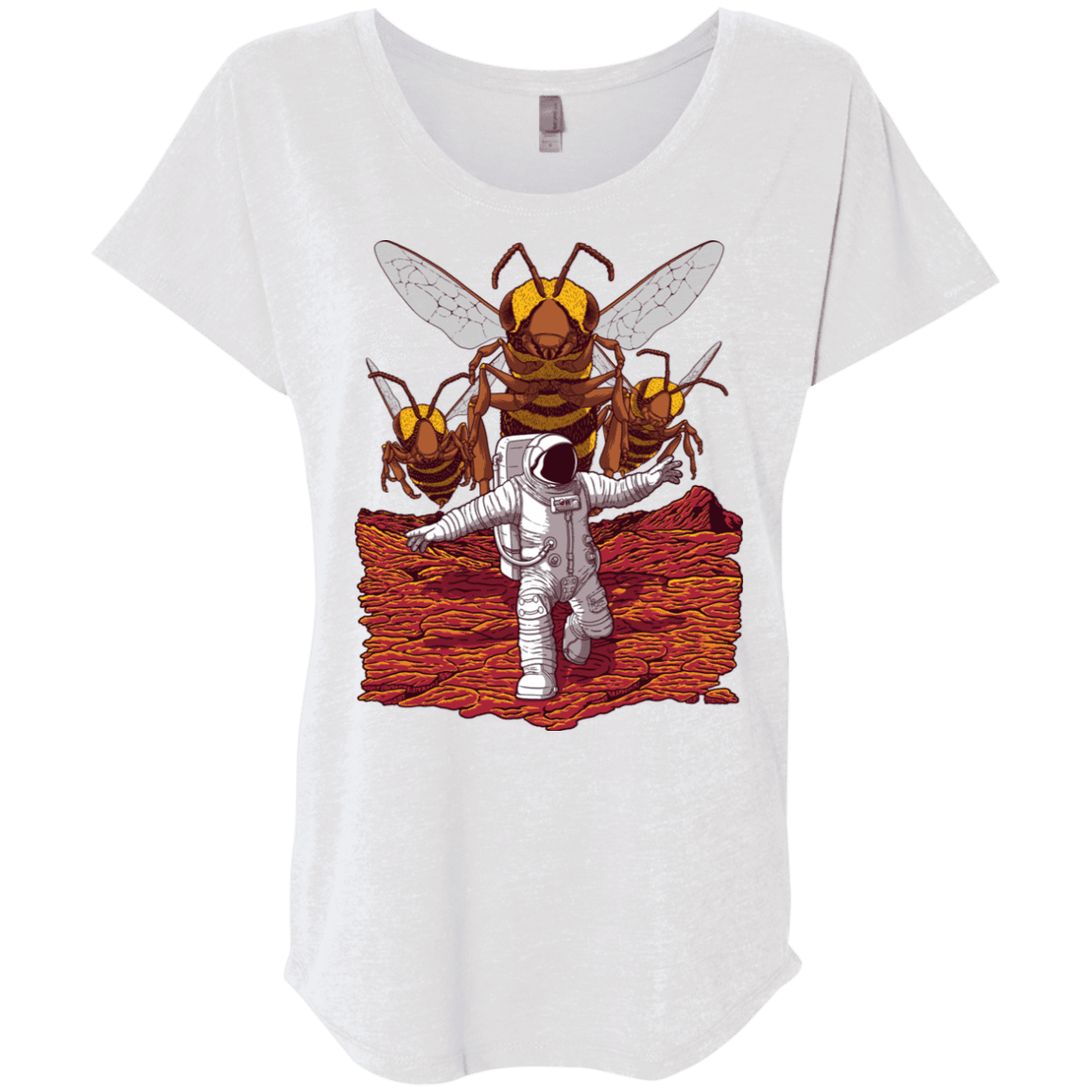 T-Shirts Heather White / X-Small Killer Bees on Mars Triblend Dolman Sleeve