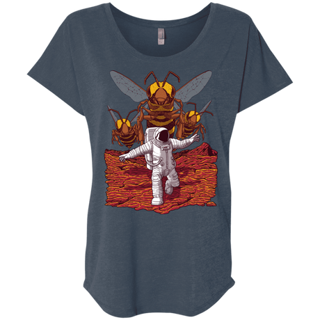 T-Shirts Indigo / X-Small Killer Bees on Mars Triblend Dolman Sleeve