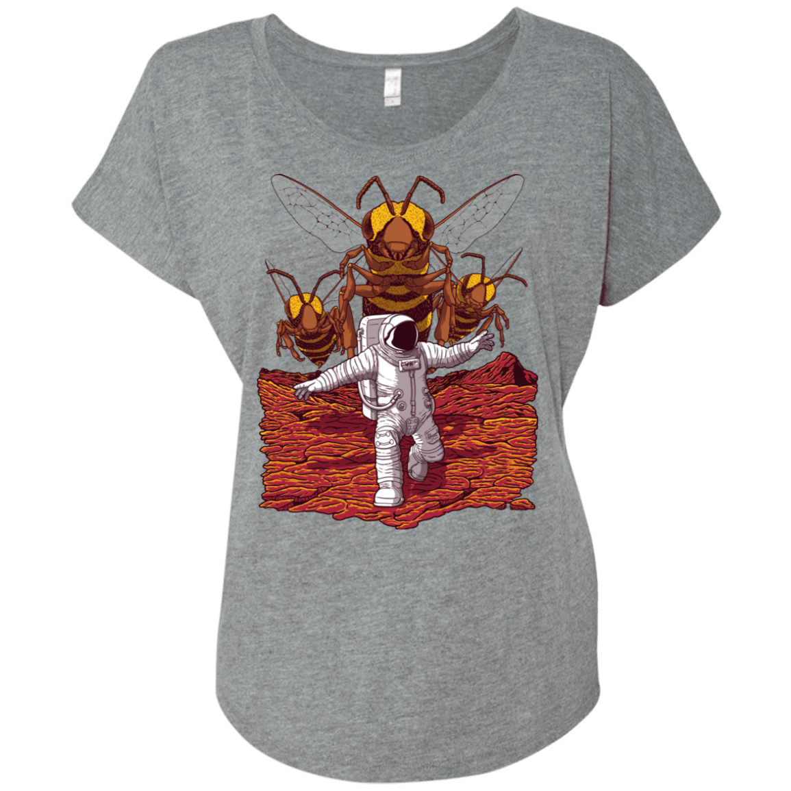 T-Shirts Premium Heather / X-Small Killer Bees on Mars Triblend Dolman Sleeve