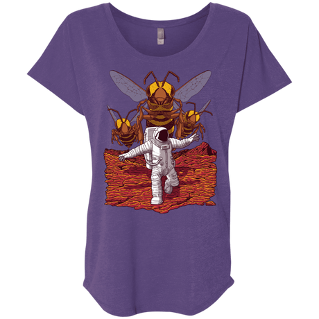 T-Shirts Purple Rush / X-Small Killer Bees on Mars Triblend Dolman Sleeve