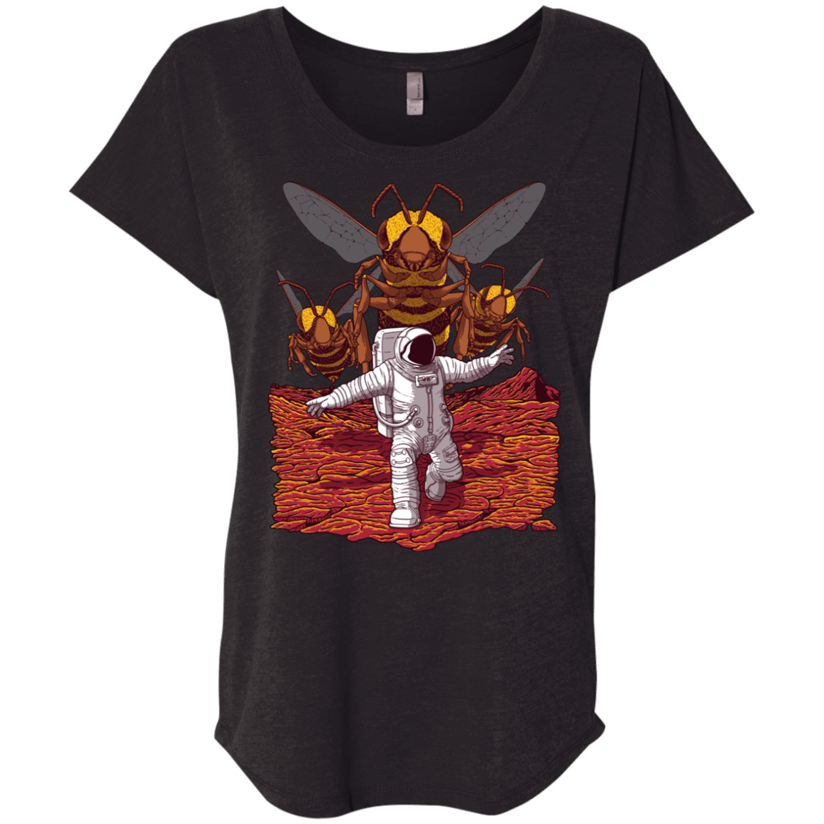 T-Shirts Vintage Black / X-Small Killer Bees on Mars Triblend Dolman Sleeve