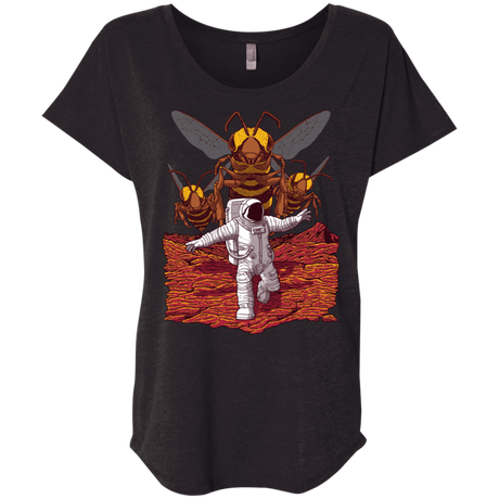 T-Shirts Vintage Black / X-Small Killer Bees on Mars Triblend Dolman Sleeve