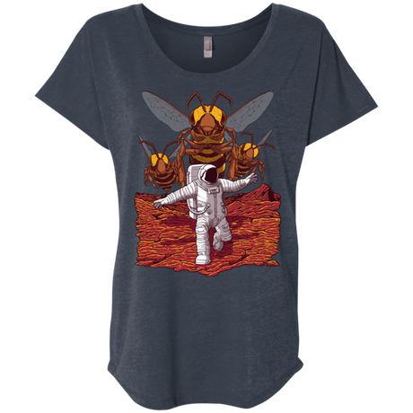 T-Shirts Vintage Navy / X-Small Killer Bees on Mars Triblend Dolman Sleeve