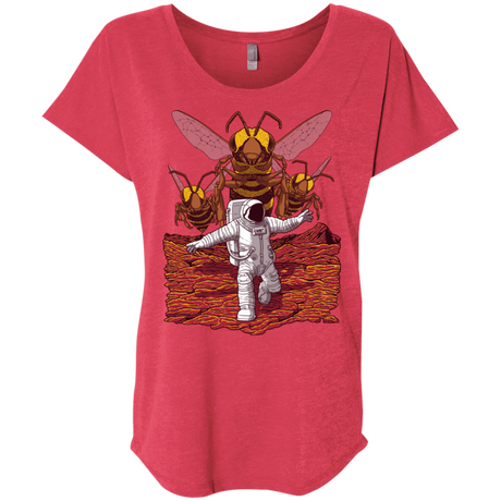 T-Shirts Vintage Red / X-Small Killer Bees on Mars Triblend Dolman Sleeve