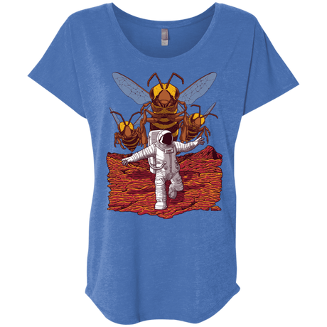 T-Shirts Vintage Royal / X-Small Killer Bees on Mars Triblend Dolman Sleeve