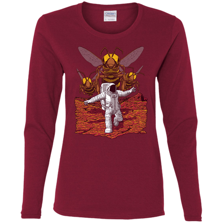 T-Shirts Cardinal / S Killer Bees on Mars Women's Long Sleeve T-Shirt