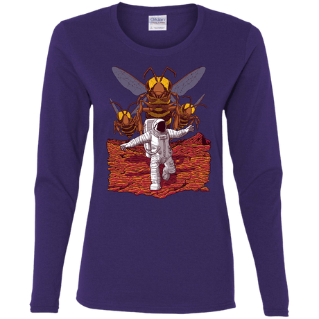 T-Shirts Purple / S Killer Bees on Mars Women's Long Sleeve T-Shirt