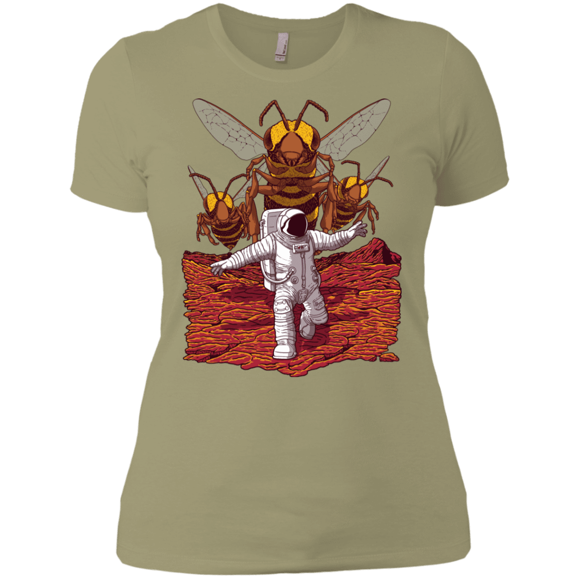 T-Shirts Light Olive / X-Small Killer Bees on Mars Women's Premium T-Shirt
