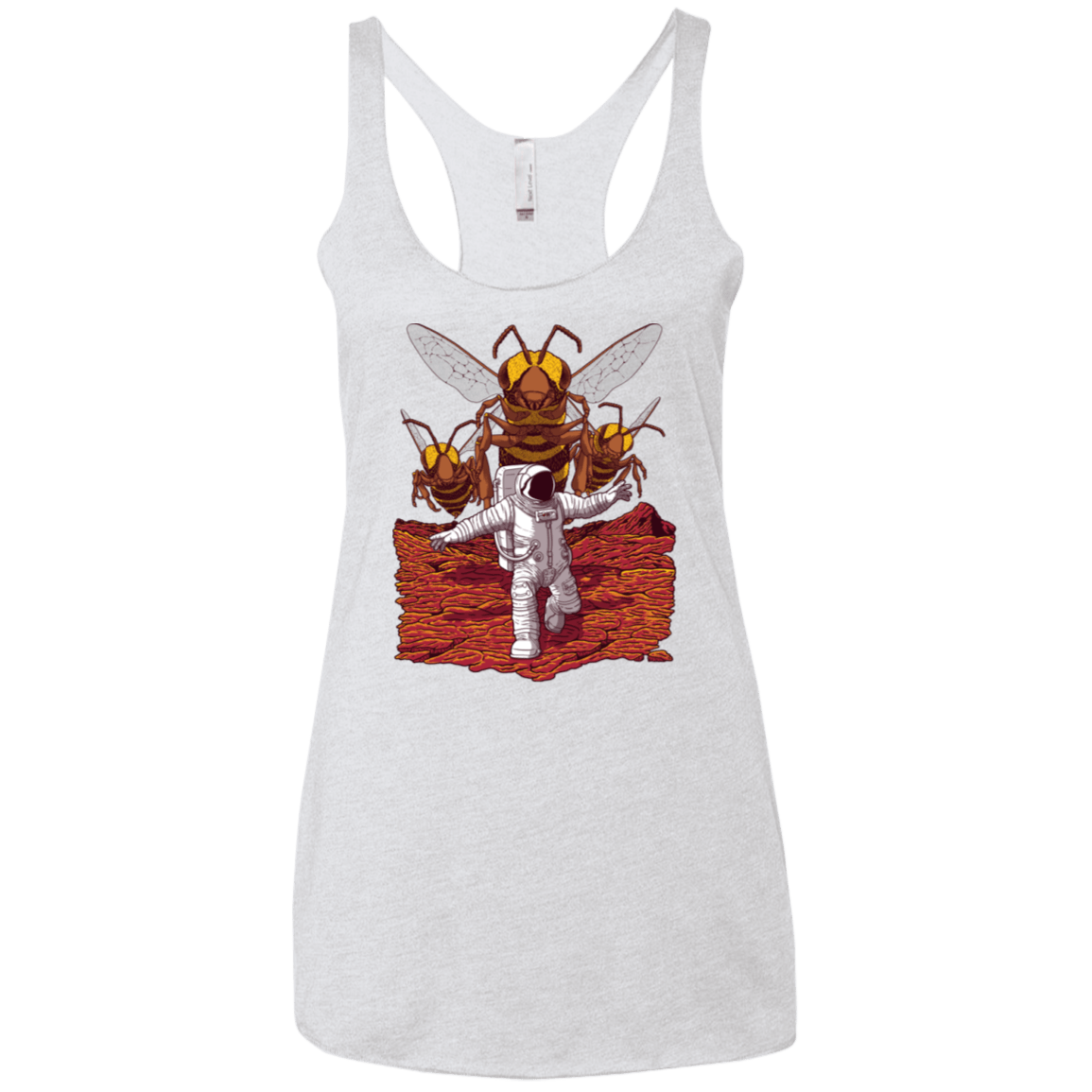 T-Shirts Heather White / X-Small Killer Bees on Mars Women's Triblend Racerback Tank