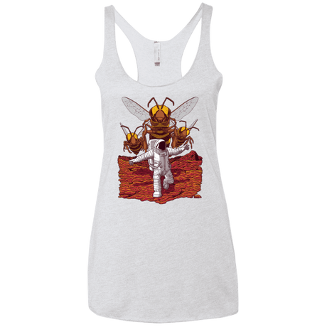 T-Shirts Heather White / X-Small Killer Bees on Mars Women's Triblend Racerback Tank