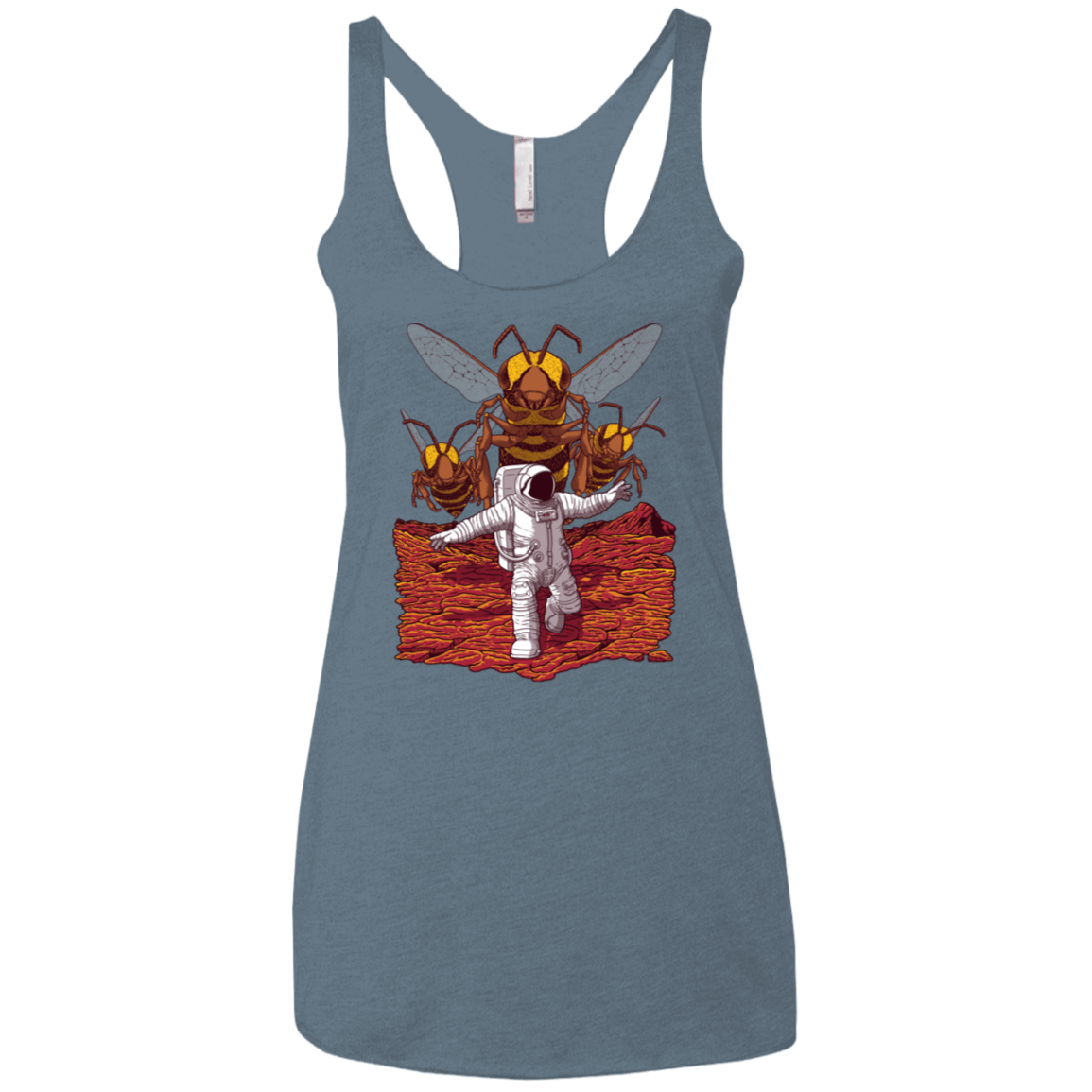 T-Shirts Indigo / X-Small Killer Bees on Mars Women's Triblend Racerback Tank