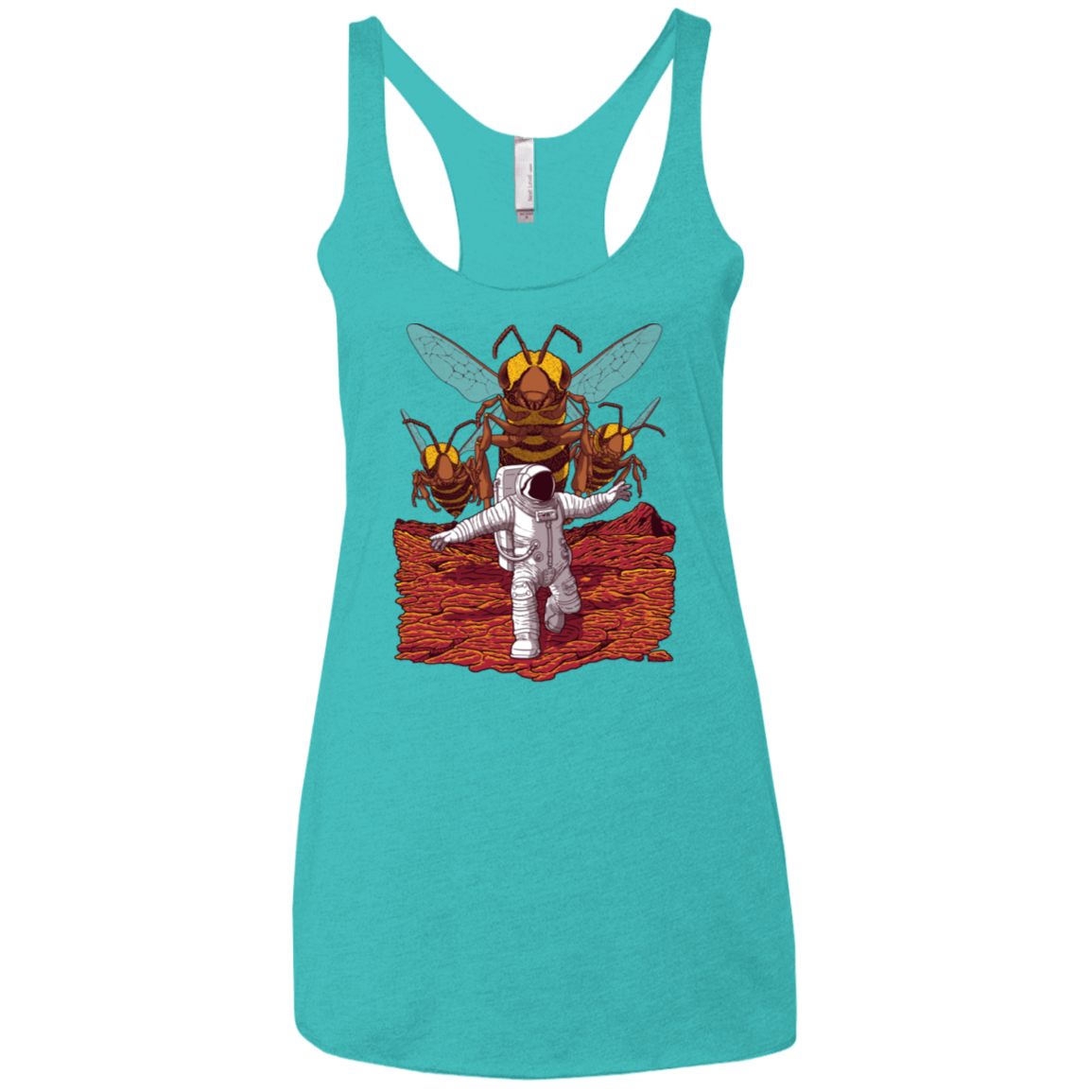 T-Shirts Tahiti Blue / X-Small Killer Bees on Mars Women's Triblend Racerback Tank