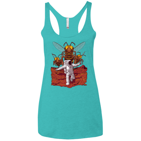 T-Shirts Tahiti Blue / X-Small Killer Bees on Mars Women's Triblend Racerback Tank