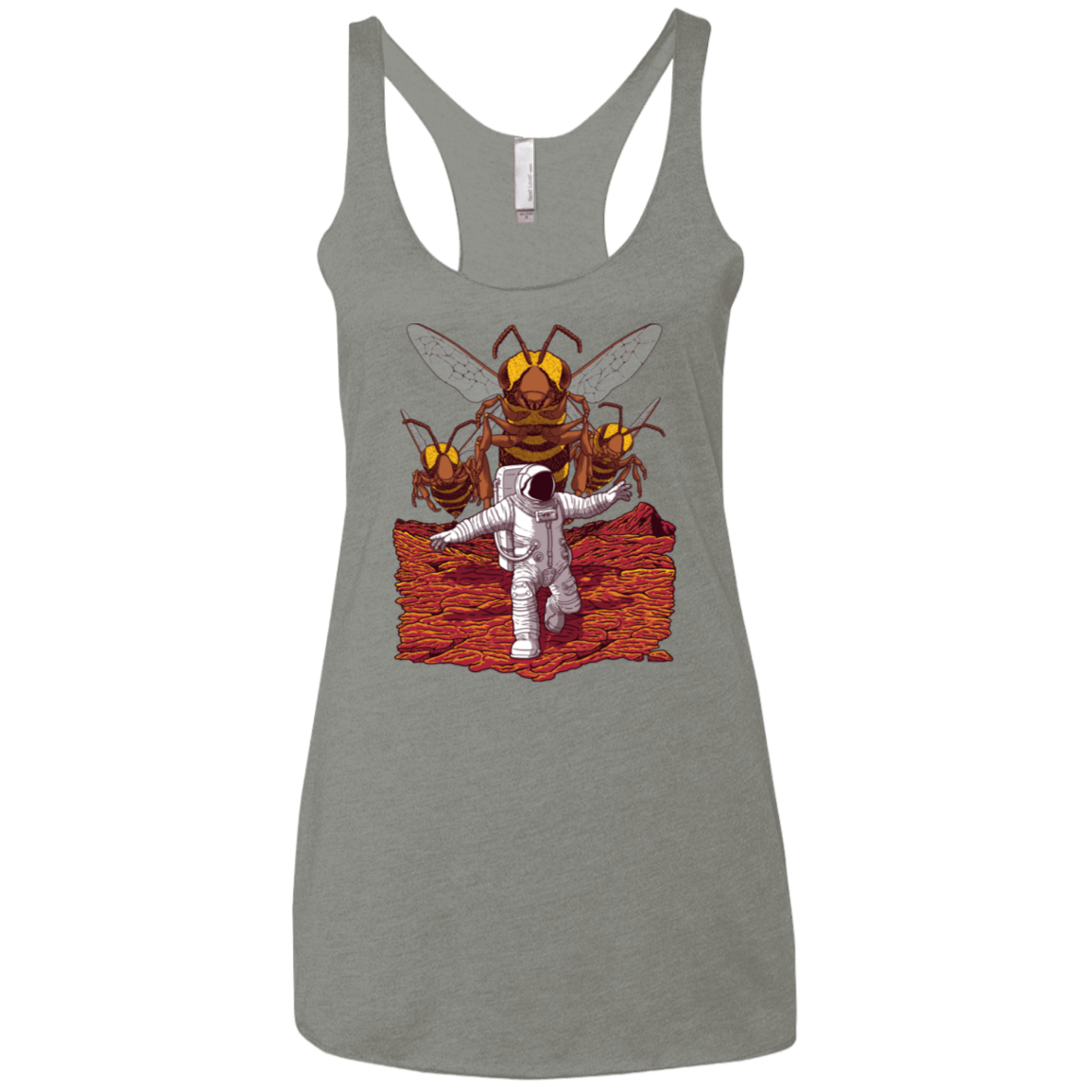 T-Shirts Venetian Grey / X-Small Killer Bees on Mars Women's Triblend Racerback Tank