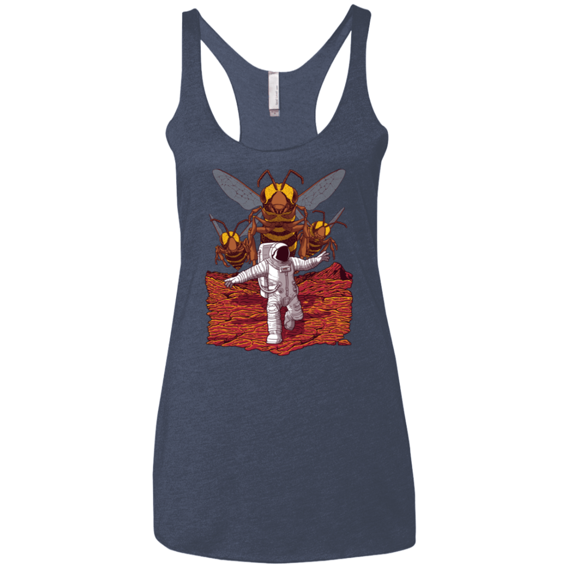 T-Shirts Vintage Navy / X-Small Killer Bees on Mars Women's Triblend Racerback Tank