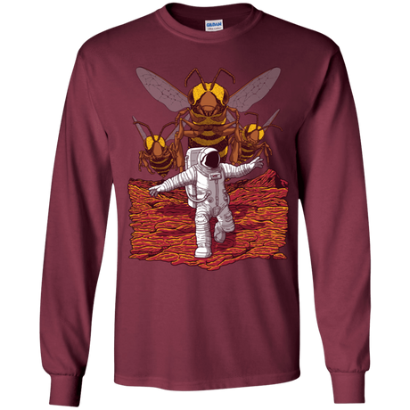 T-Shirts Maroon / YS Killer Bees on Mars Youth Long Sleeve T-Shirt