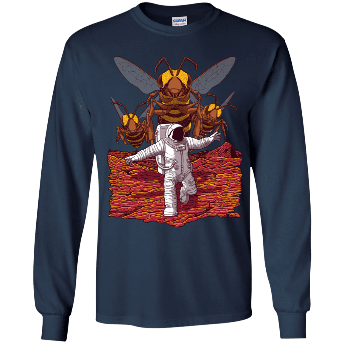 T-Shirts Navy / YS Killer Bees on Mars Youth Long Sleeve T-Shirt