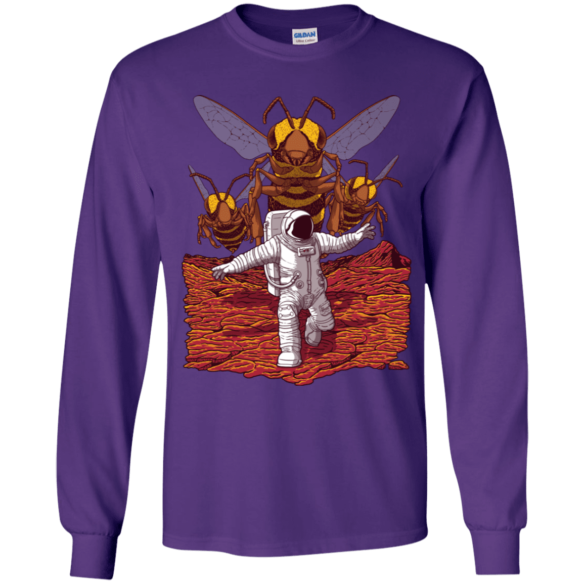 T-Shirts Purple / YS Killer Bees on Mars Youth Long Sleeve T-Shirt