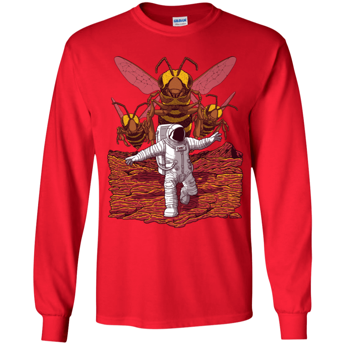 T-Shirts Red / YS Killer Bees on Mars Youth Long Sleeve T-Shirt