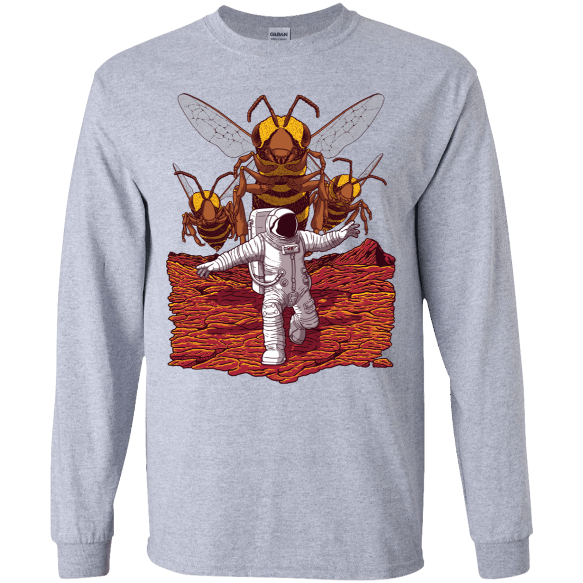 T-Shirts Sport Grey / YS Killer Bees on Mars Youth Long Sleeve T-Shirt