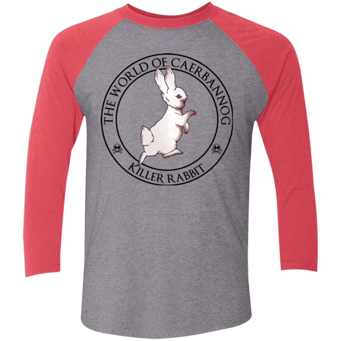 T-Shirts Premium Heather/ Vintage Red / X-Small Killer Bunny Men's Triblend 3/4 Sleeve