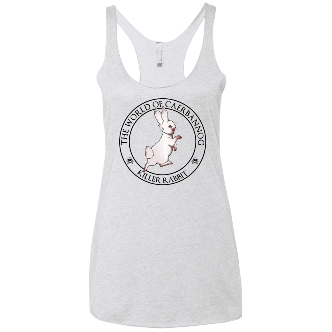 T-Shirts Heather White / X-Small Killer Bunny Women's Triblend Racerback Tank