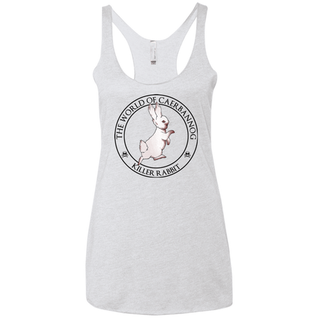 T-Shirts Heather White / X-Small Killer Bunny Women's Triblend Racerback Tank
