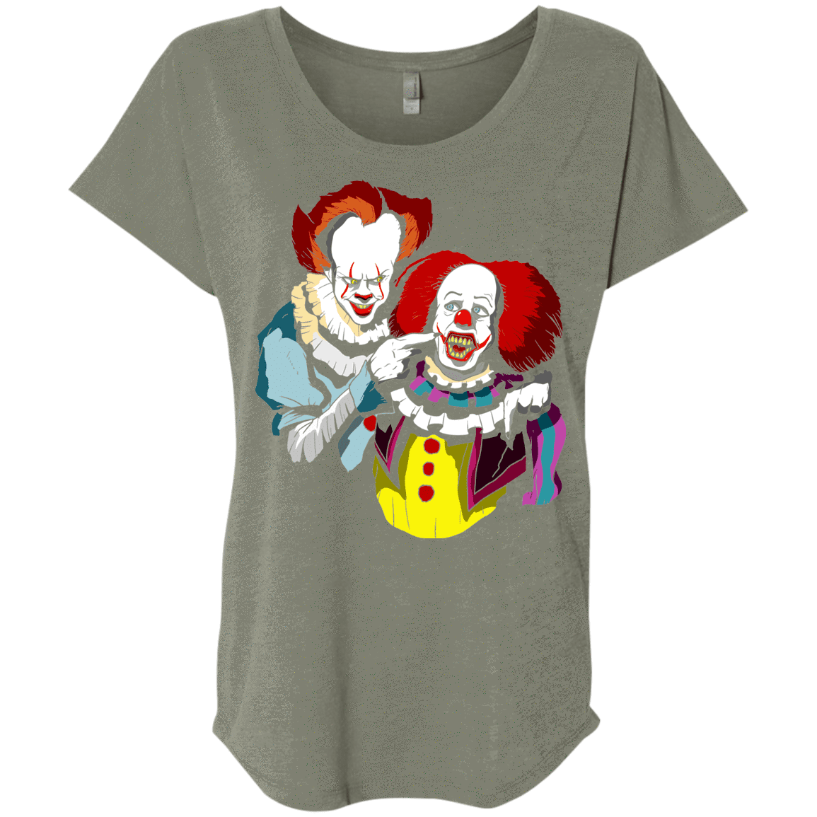 T-Shirts Venetian Grey / X-Small Killing Clown Triblend Dolman Sleeve