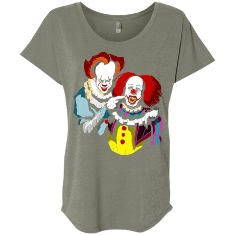 T-Shirts Venetian Grey / X-Small Killing Clown Triblend Dolman Sleeve