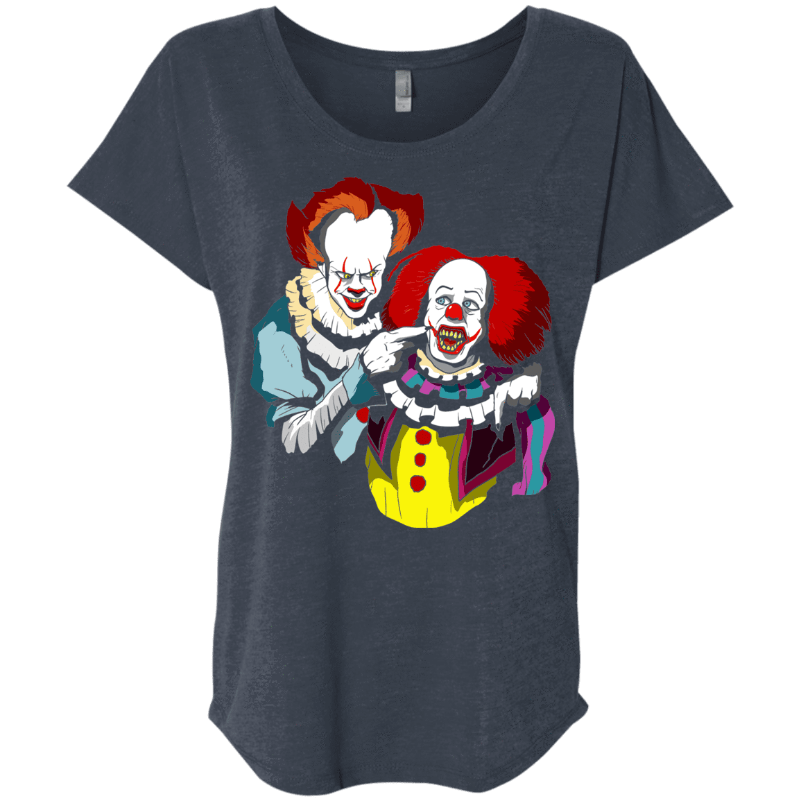 T-Shirts Vintage Navy / X-Small Killing Clown Triblend Dolman Sleeve