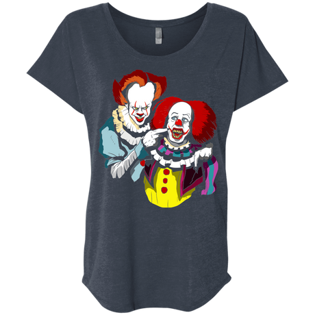 T-Shirts Vintage Navy / X-Small Killing Clown Triblend Dolman Sleeve