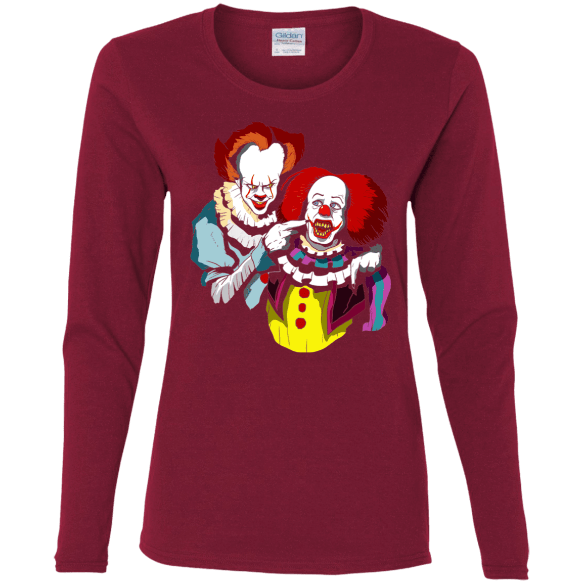 T-Shirts Cardinal / S Killing Clown Women's Long Sleeve T-Shirt