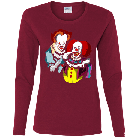 T-Shirts Cardinal / S Killing Clown Women's Long Sleeve T-Shirt