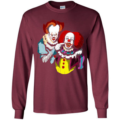 T-Shirts Maroon / YS Killing Clown Youth Long Sleeve T-Shirt