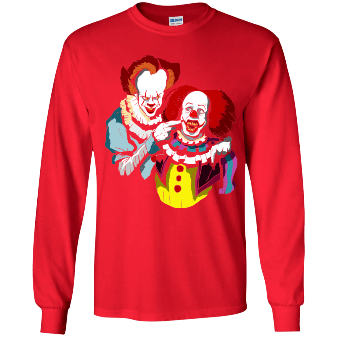 T-Shirts Red / YS Killing Clown Youth Long Sleeve T-Shirt