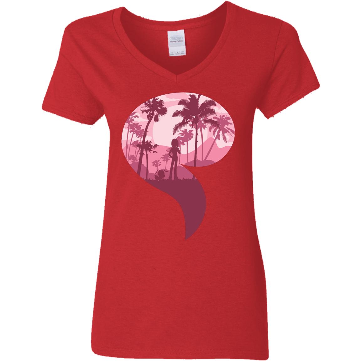 T-Shirts Red / S Kindness Women's V-Neck T-Shirt