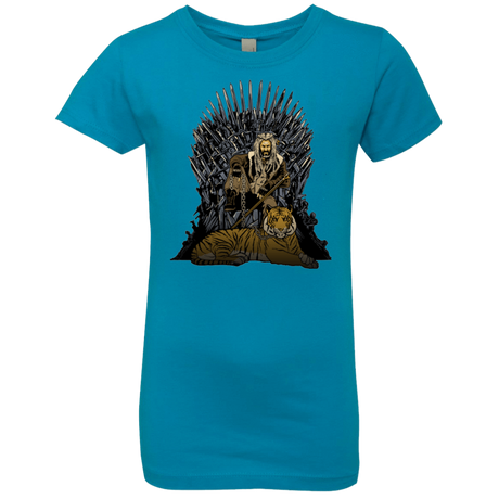 T-Shirts Turquoise / YXS King and Tiger Girls Premium T-Shirt