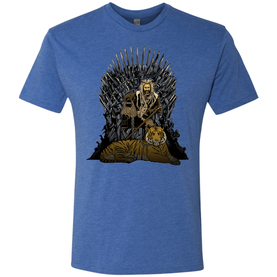 T-Shirts Vintage Royal / Small King and Tiger Men's Triblend T-Shirt