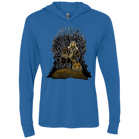 T-Shirts Vintage Royal / X-Small King and Tiger Triblend Long Sleeve Hoodie Tee