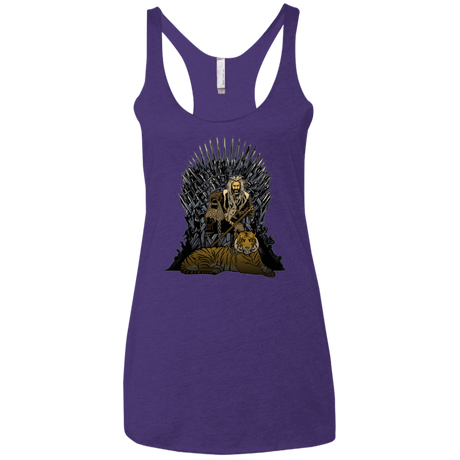 T-Shirts Purple / X-Small King and Tiger Women's Triblend Racerback Tank