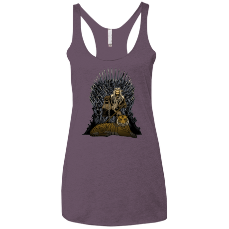 T-Shirts Vintage Purple / X-Small King and Tiger Women's Triblend Racerback Tank