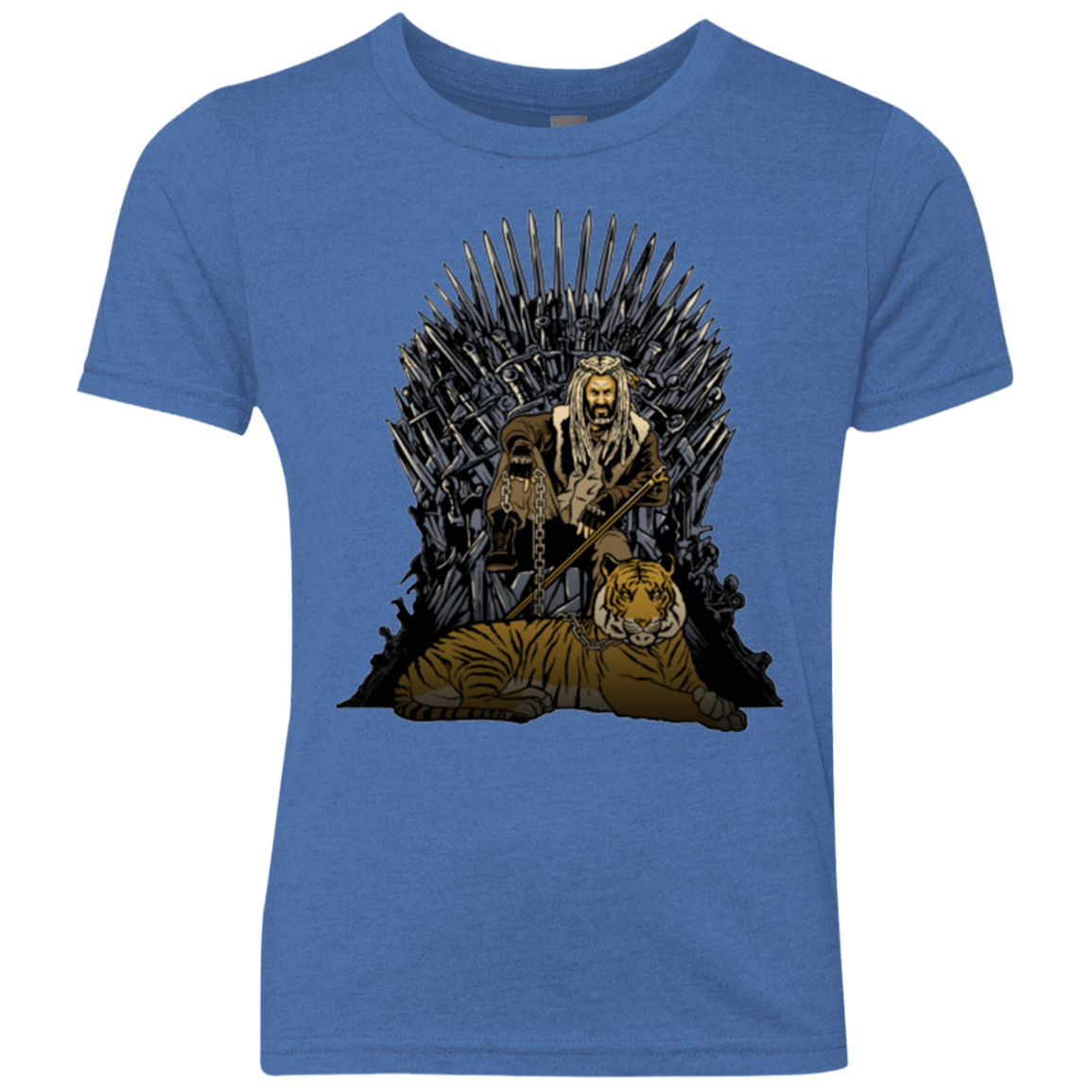 T-Shirts Vintage Royal / YXS King and Tiger Youth Triblend T-Shirt