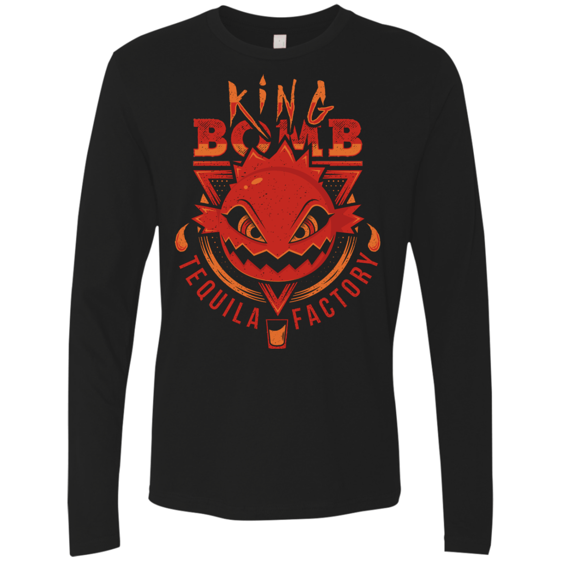 T-Shirts Black / S King Bomb Tequila Men's Premium Long Sleeve
